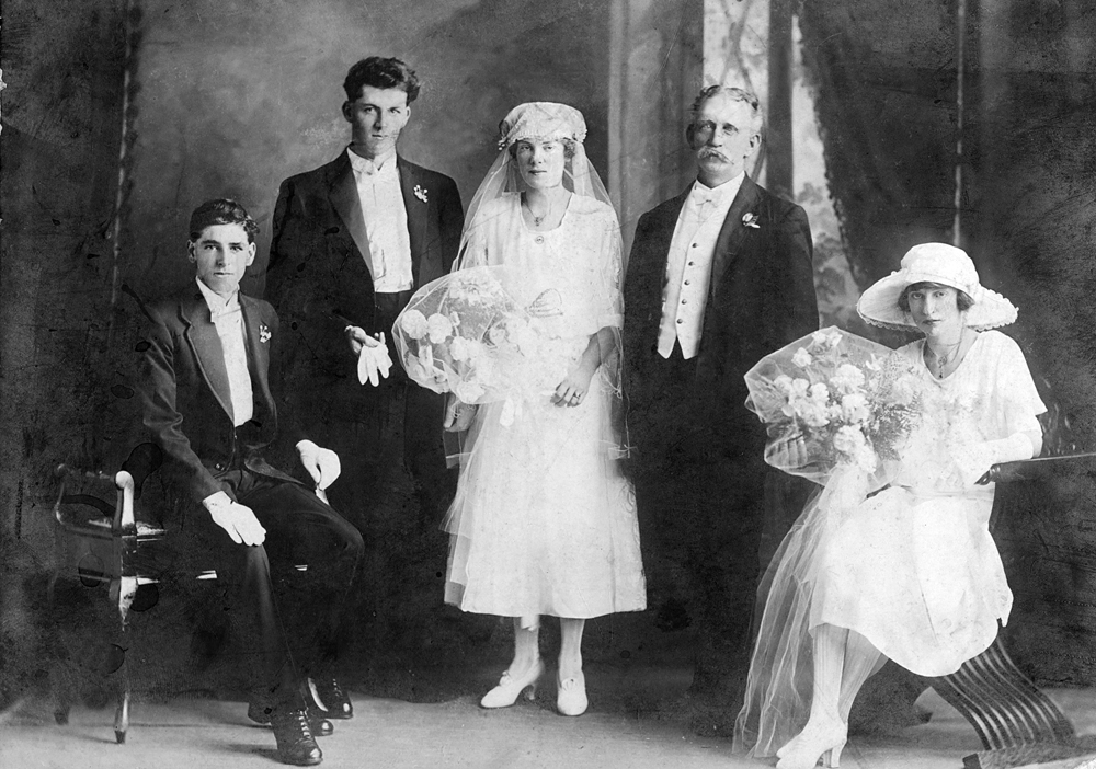 Formal portrait of Knight wedding, c.1920s