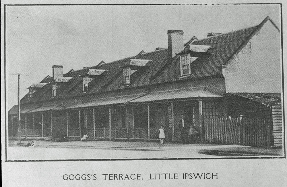 Bridget Gogg's Terrace, Brisbane Street, West Ipswich, 1908