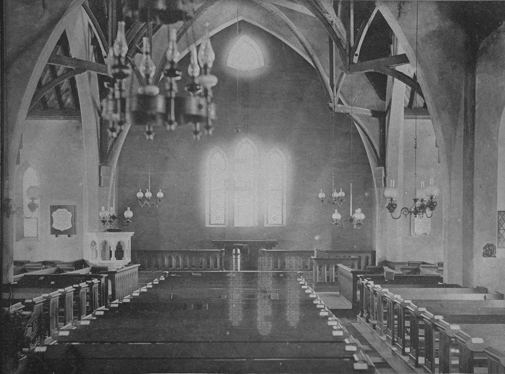 St Paul's Anglican Church, interior,  corner of Nicholas and Brisbane Street, Ipswich, 1875 (copy 1959)