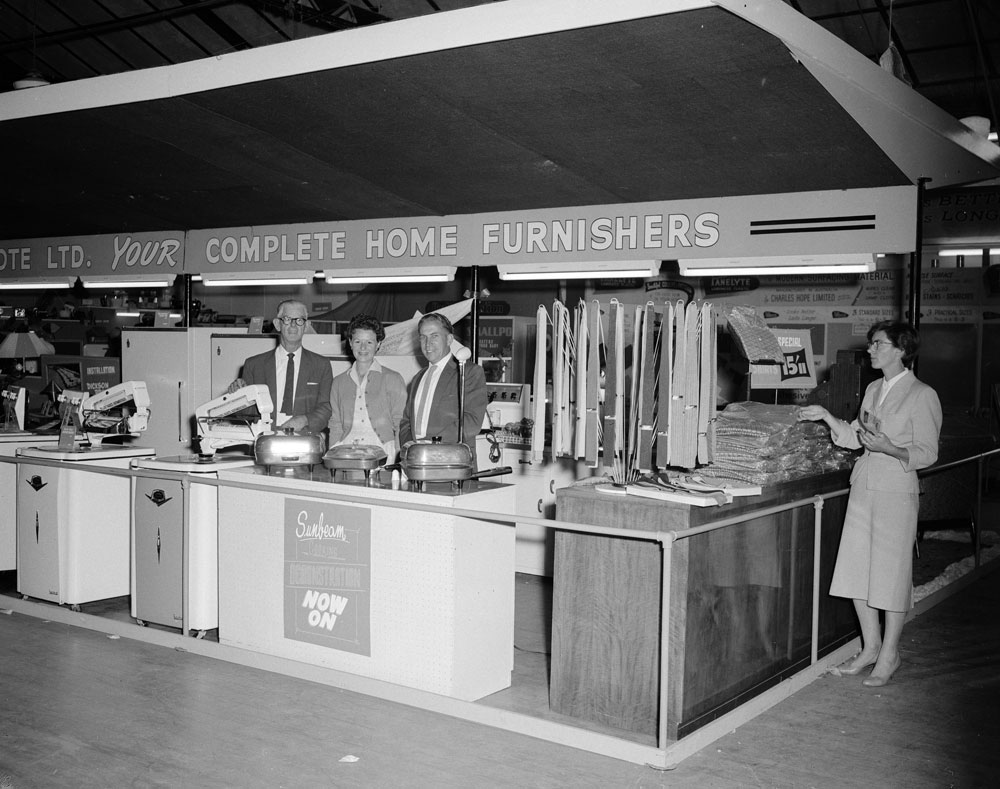 Cribb and Foote kitchen appliances' display, Ipswich Show, Ipswich, 1960