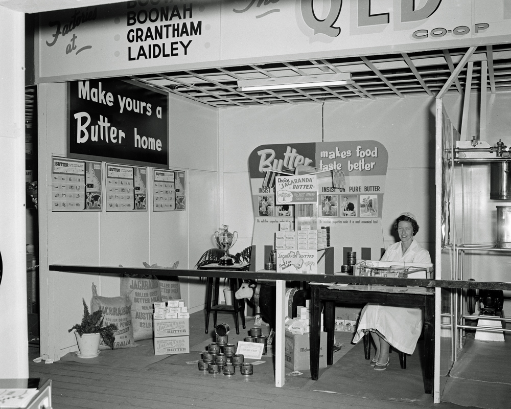 Queensland Farmers Co-op display, Ipswich Show, Ipswich, 1960