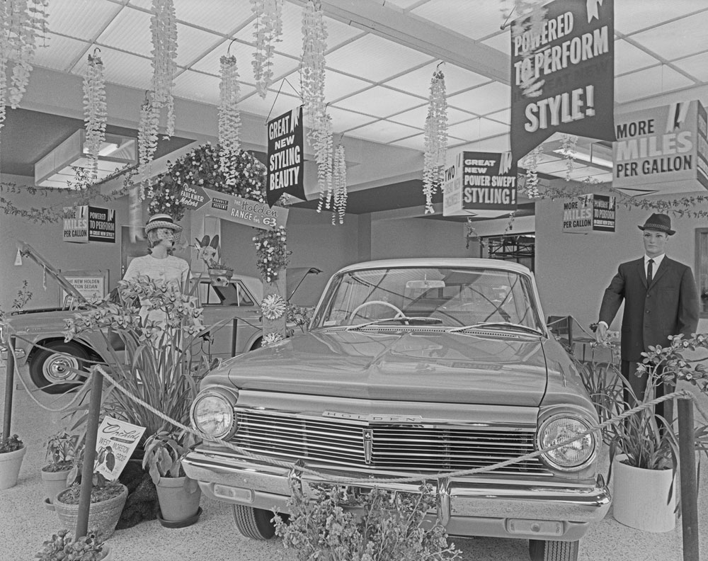 Don Faulkner Motors Showroom, cnr of South and East Streets,  Ipswich, 1963