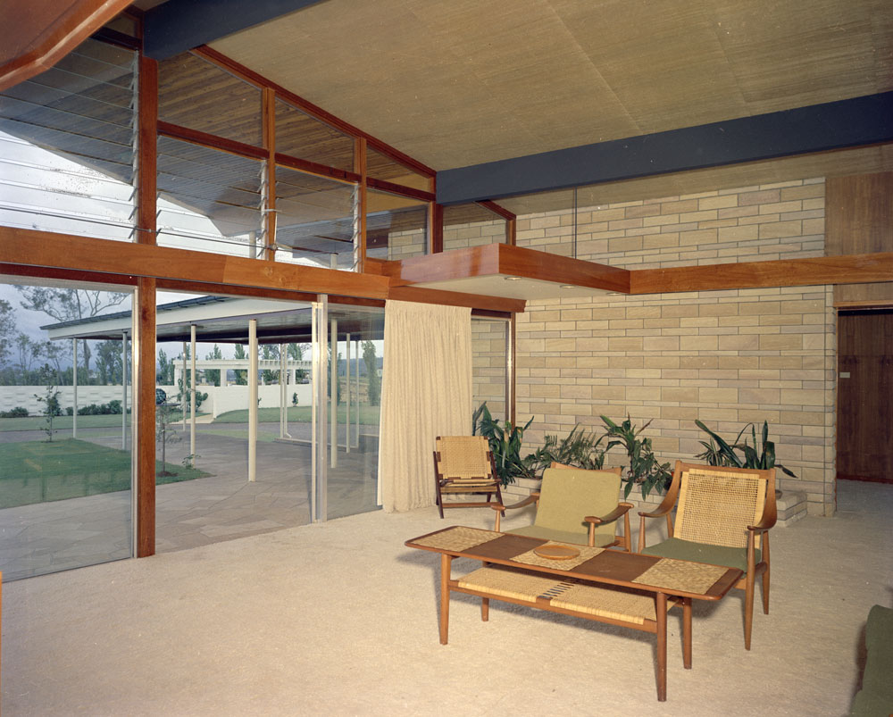 Interior of  John McQueen's residence, Edwards Street, Raceview, Ipswich, 1963