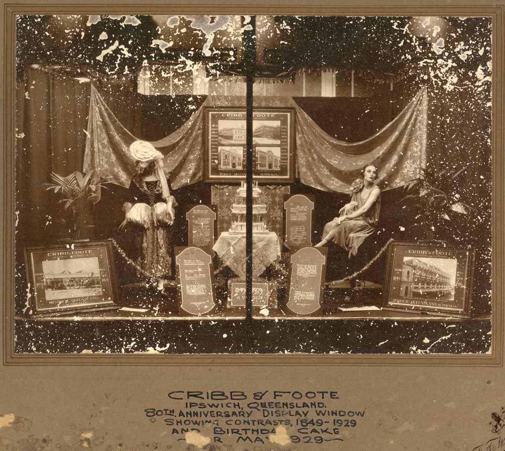 Cribb &amp; Foote's 80th Anniversary window display, Ipswich, May 1929