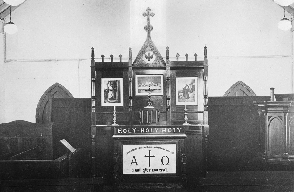 St John's Lutheran Church, interior, 32 Roderick Street, Ipswich, c.1864