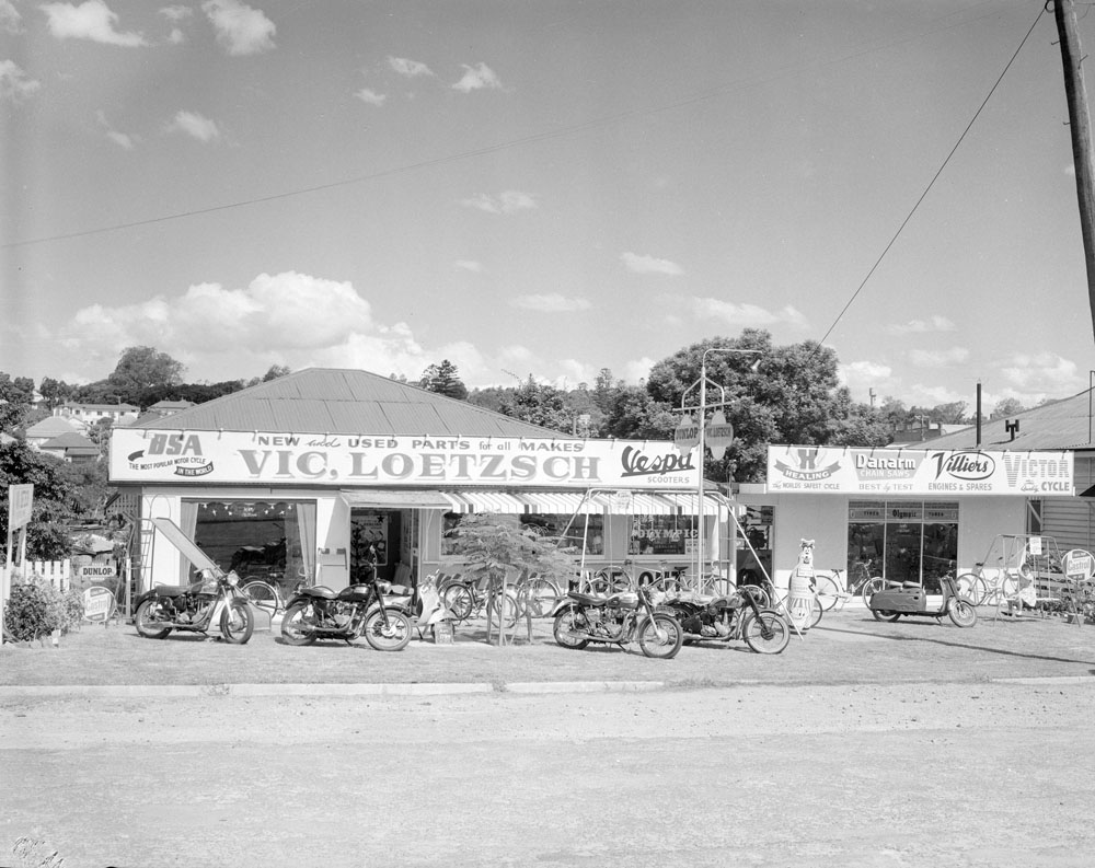 Vic Loetzsch Cycles, Ipswich, 1950s