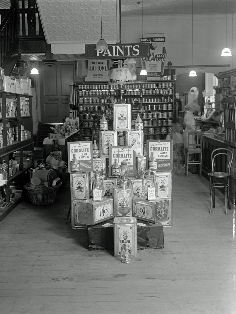 Paint Department, believed to be in  Cribb &amp; Foote store, Ipswich, c.1950