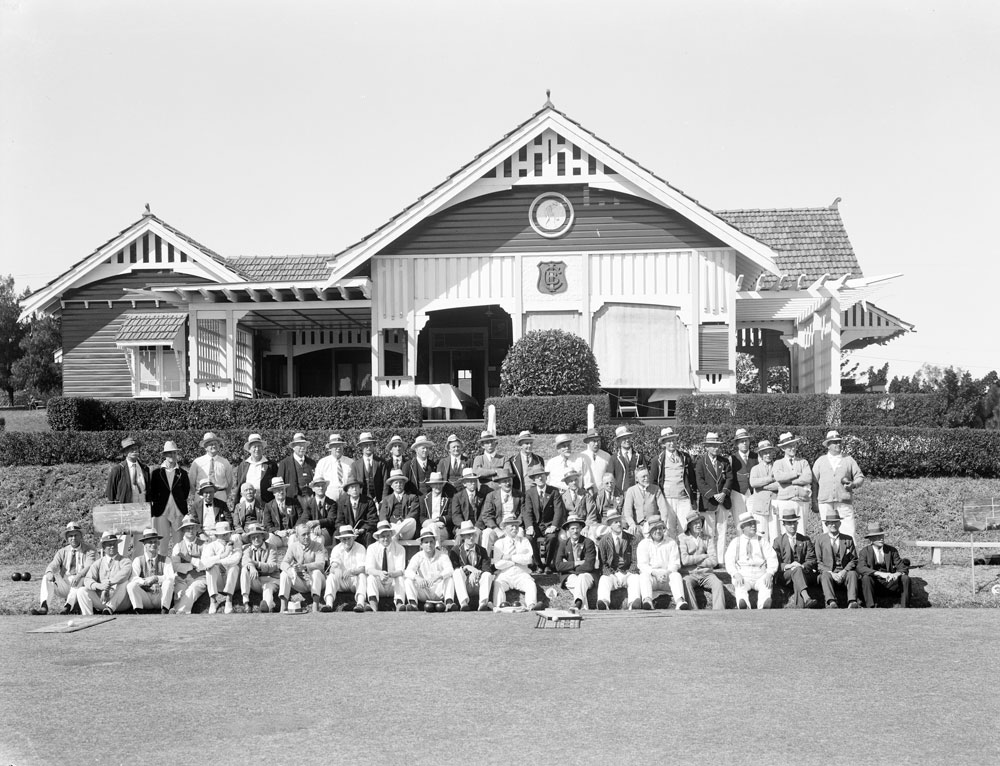 Members of the Ipswich Bowls Club, Ipswich, 1930s