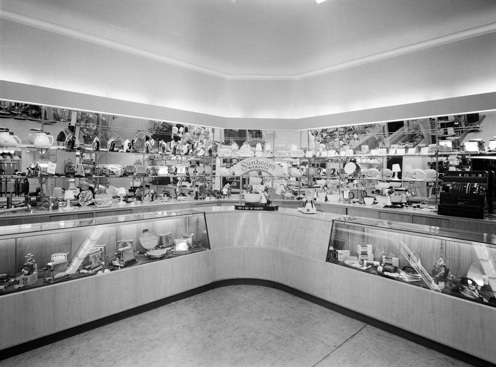 Interior display of household appliances, in the City Electric Light Company, Brisbane Street, 1951