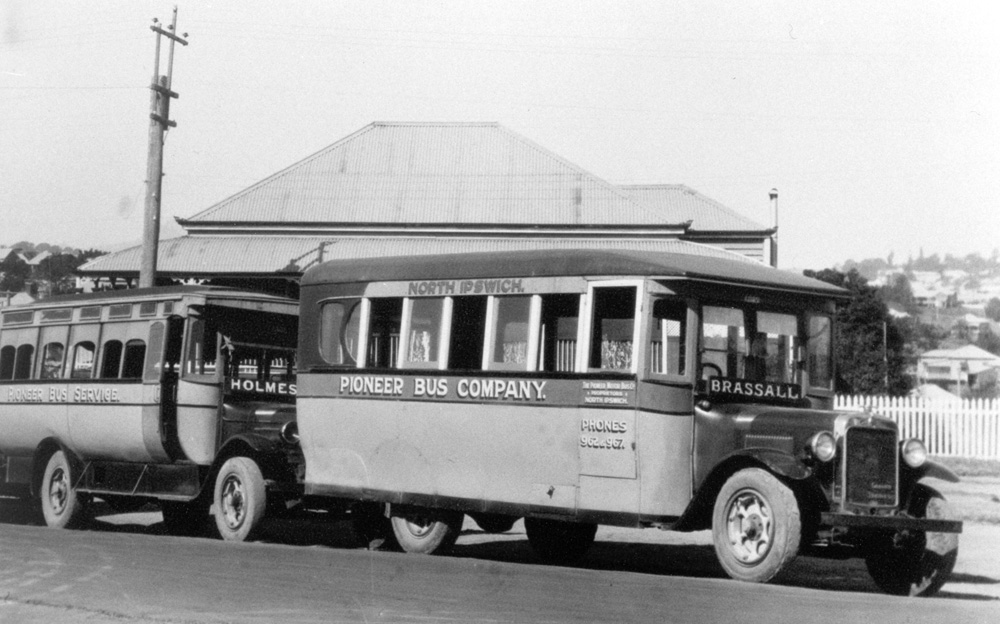 Pioneer Bus at  Ipswich, 1930s