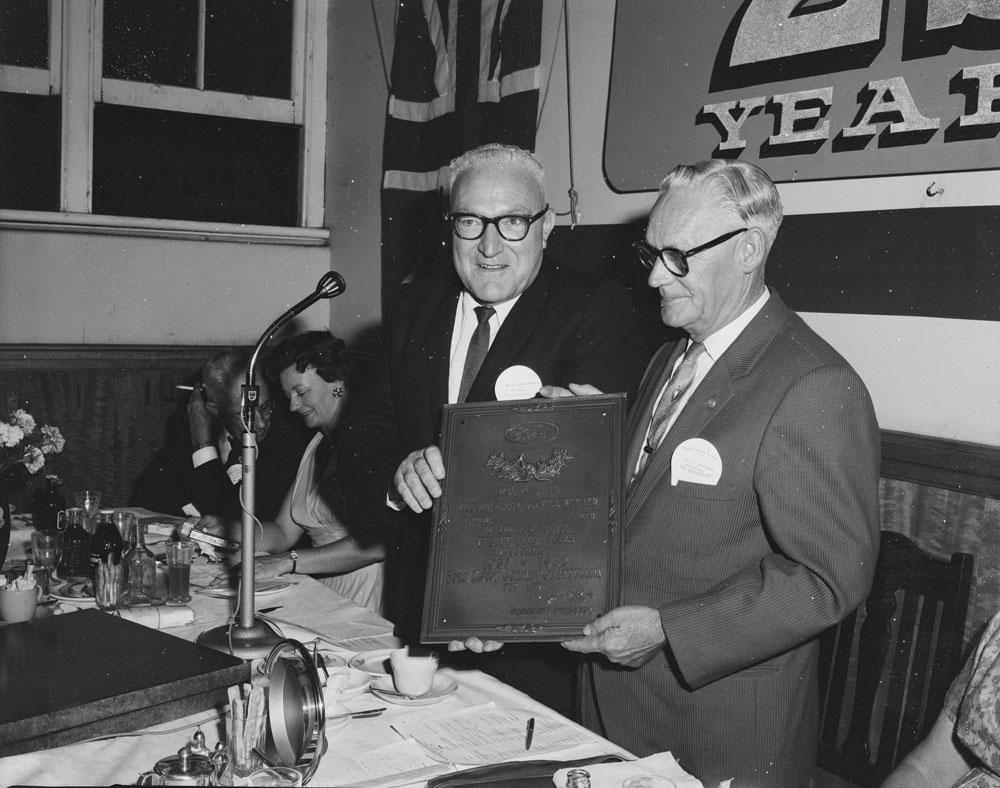 Function marking 25 years association between Modern Motors and the Ford Motor Company, Ipswich, 1963