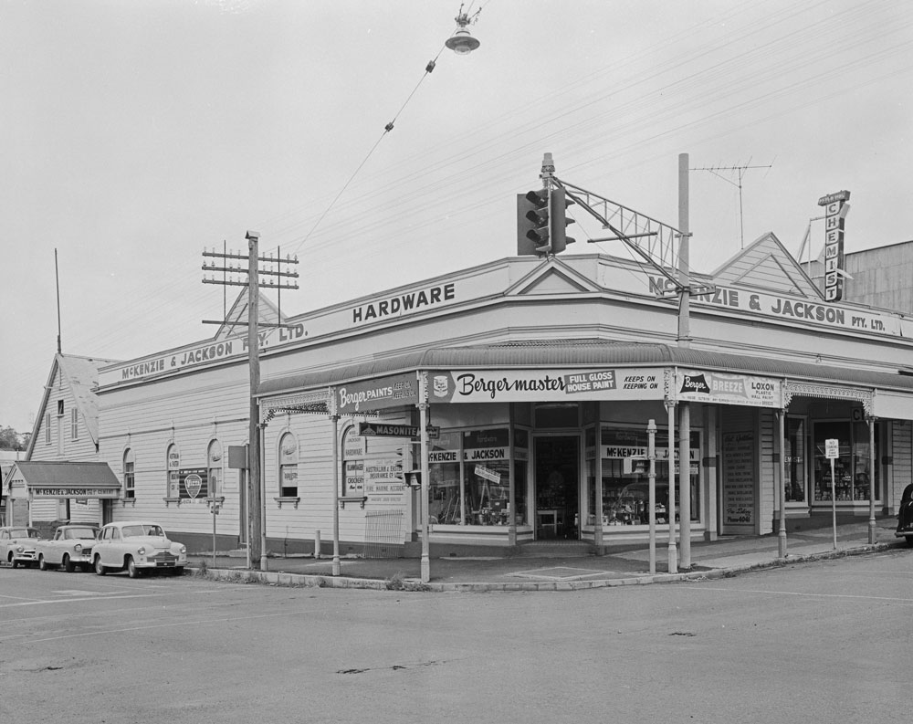 McKenzie and Jackson, corner of East and Limestone Streets, Ipswich, 1963