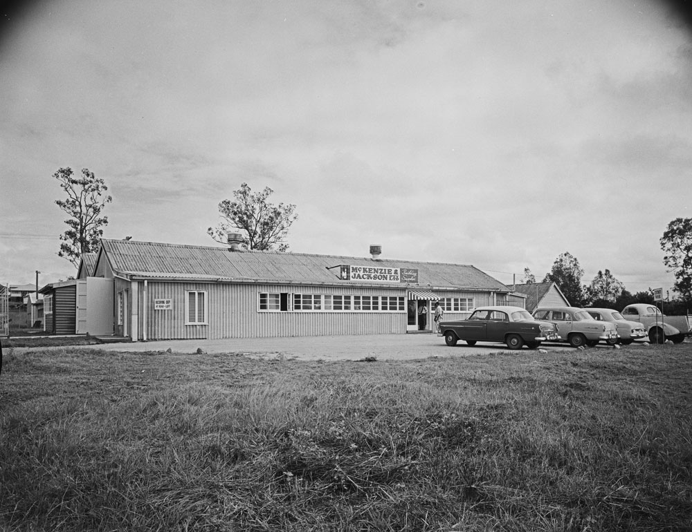 McKenzie and Jackson, exterior, Goodna store, Ipswich, 1963