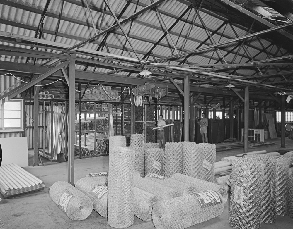 Staff at McKenzie and Jackson warehouse, Goodna, Ipswich, 1963