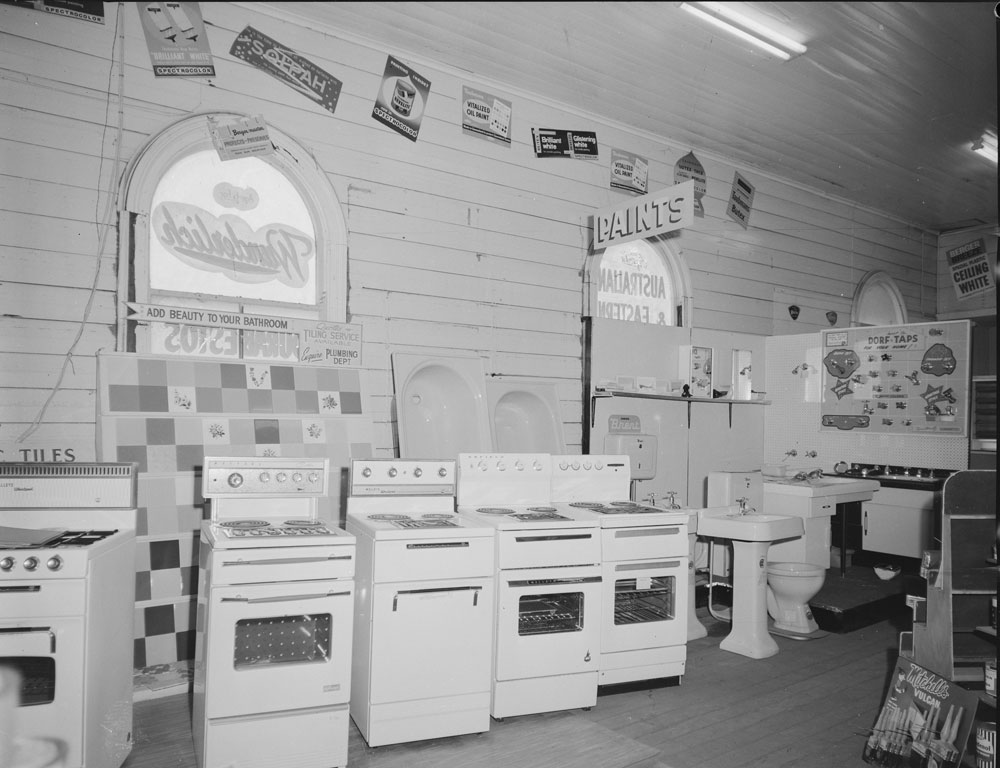 McKenzie and Jackson store interior, corner of East and Limestone Streets, Ipswich, 1963