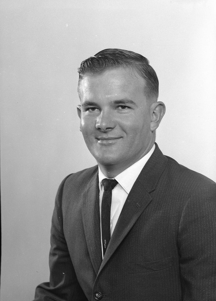 Unidentified sales representative, McKenzie &amp; Jackson, Ipswich, 1963