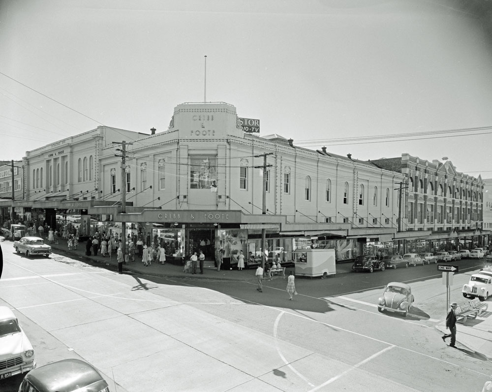 Cribb and Foote Department Store, corner Brisbane and Bell Streets, Ipswich, 1961