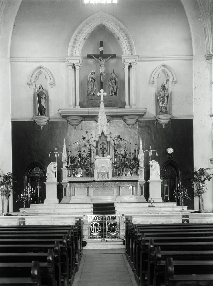 St Mary's Catholic Church altar, Ipswich, c.1951