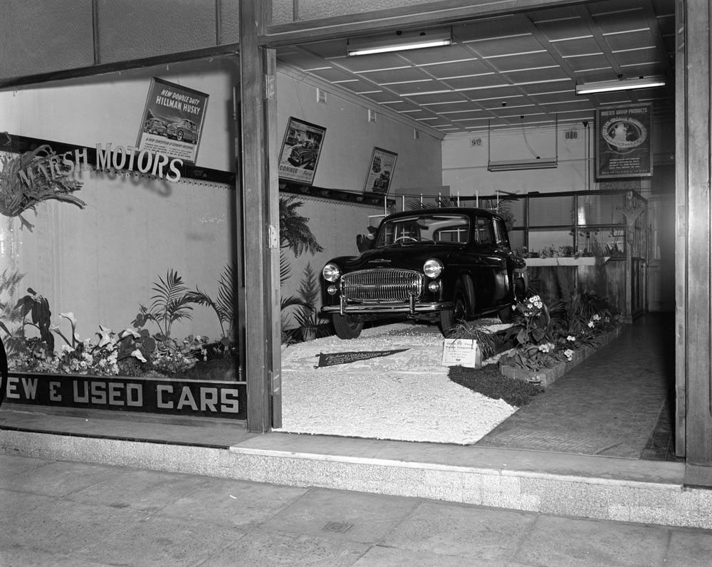 Marsh Motors Show Room, Bell Street, Ipswich, 1955