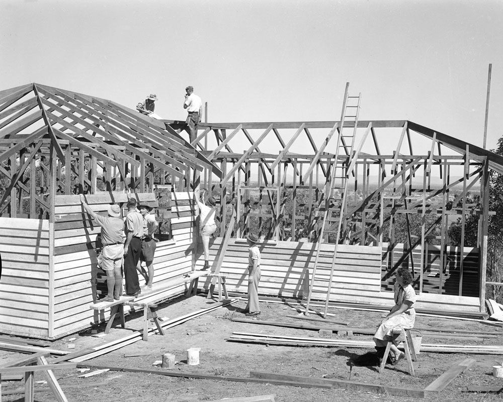 Scout Headquarters, Outridge Street, under construction, Ipswich, 1955