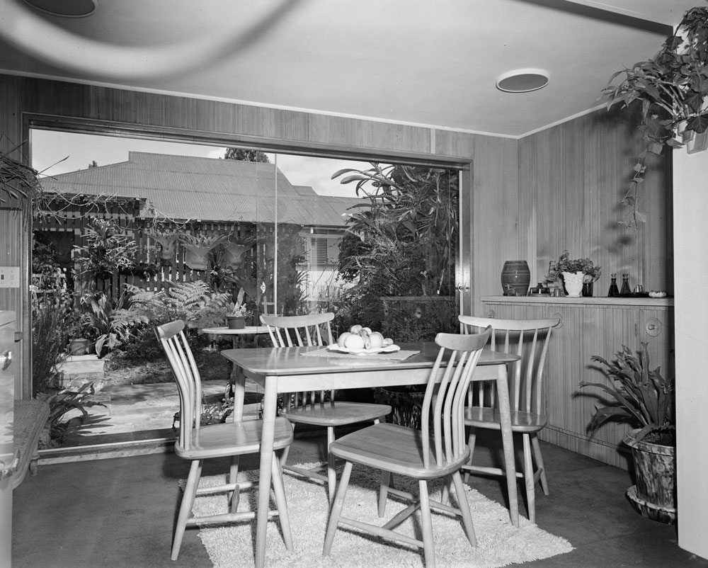 Interior of residence of Robert Brown McQueen, 107 Chermside Road, East Ipswich, 1955