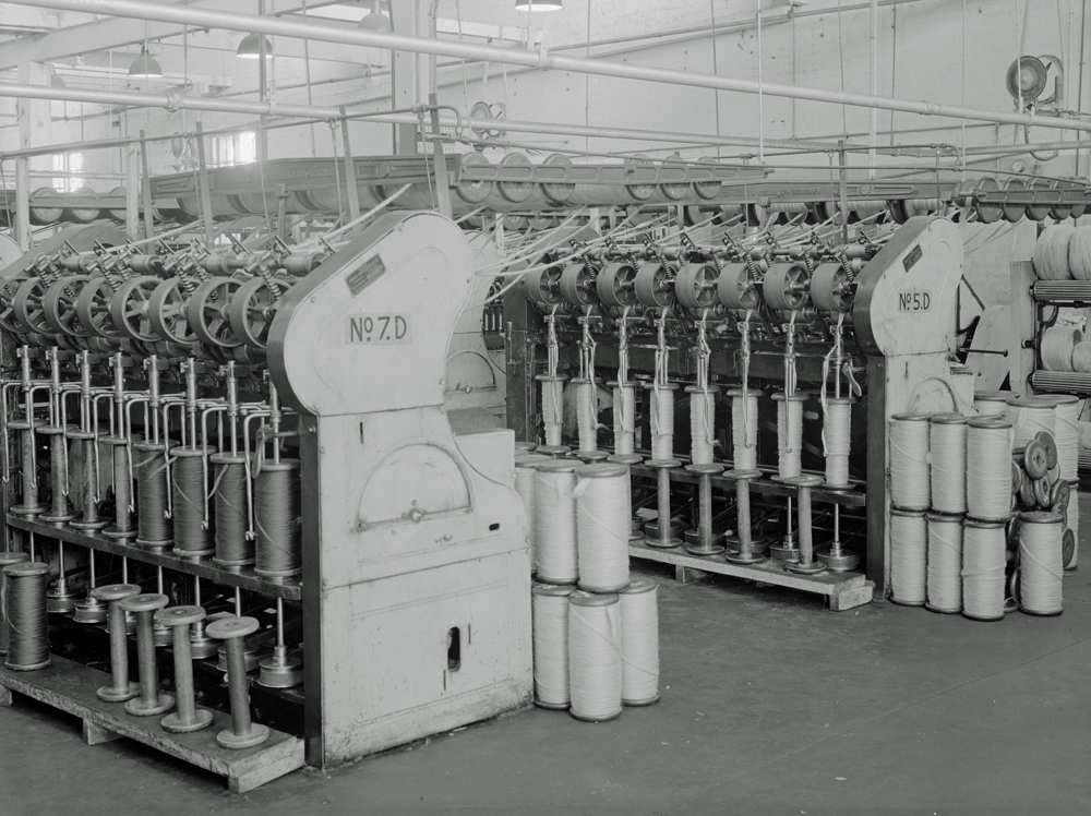 Believed to be Spinning Mules, Ipswich Woollen Mills, Joyce Street, East Ipswich, 1956
