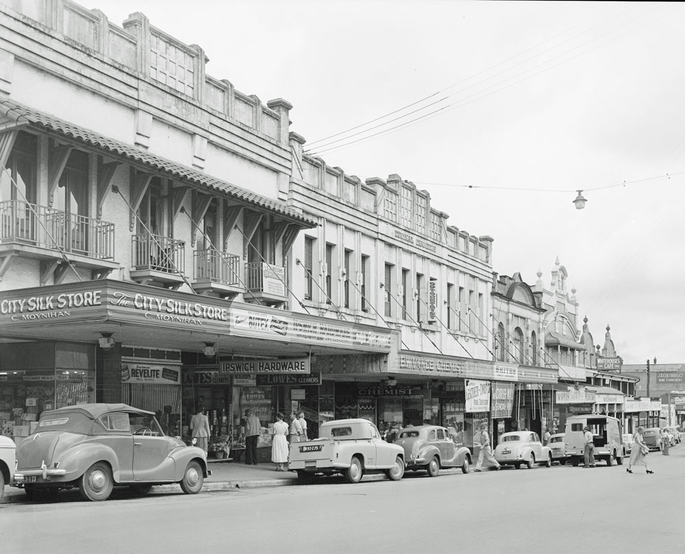 Buildings on Nicholas Street, looking north, Ipswich, 1956