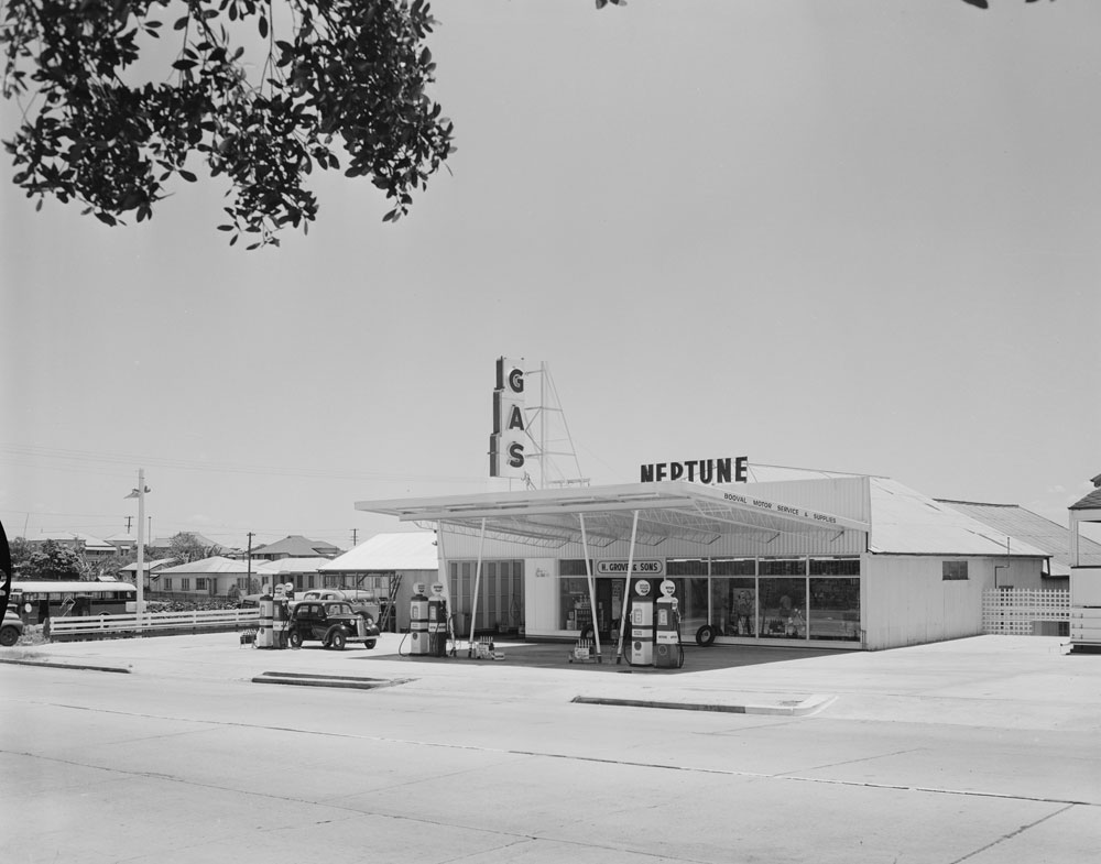 Booval Motor Service and Supplies, Brisbane Road, Booval, Ipswich, 1957