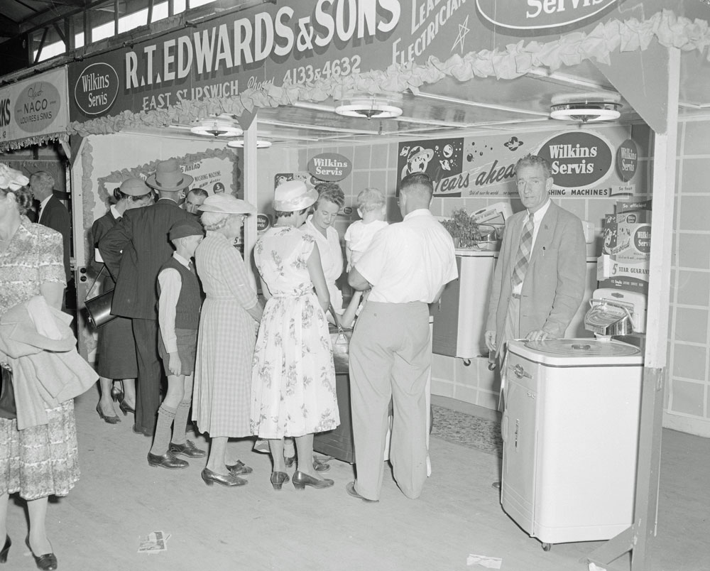 R.T. Edwards &amp; Sons washing machine display at the Ipswich Show, Ipswich, 1958