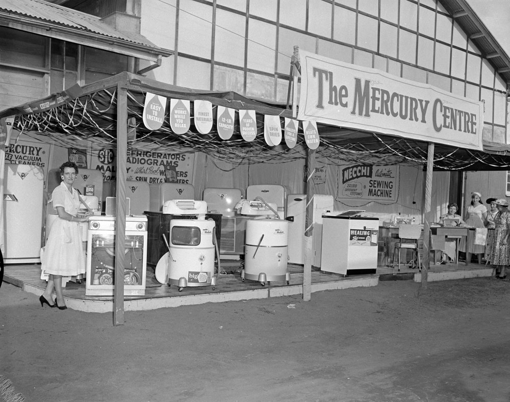 Staff at the Mercury Centre display, Ipswich Show, Ipswich, 1958