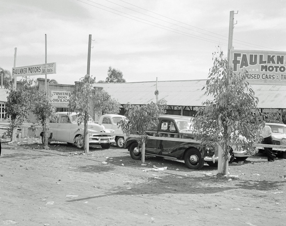 Faulkner Motors Quality Used Cars &amp; Trucks display, Ipswich Show, Ipswich, 1958