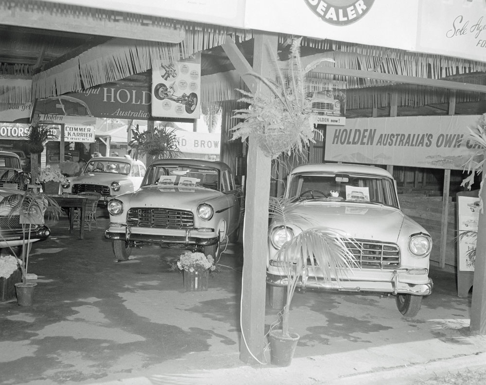 Faulkner Motors car display, Ipswich Show, Ipswich, 1958