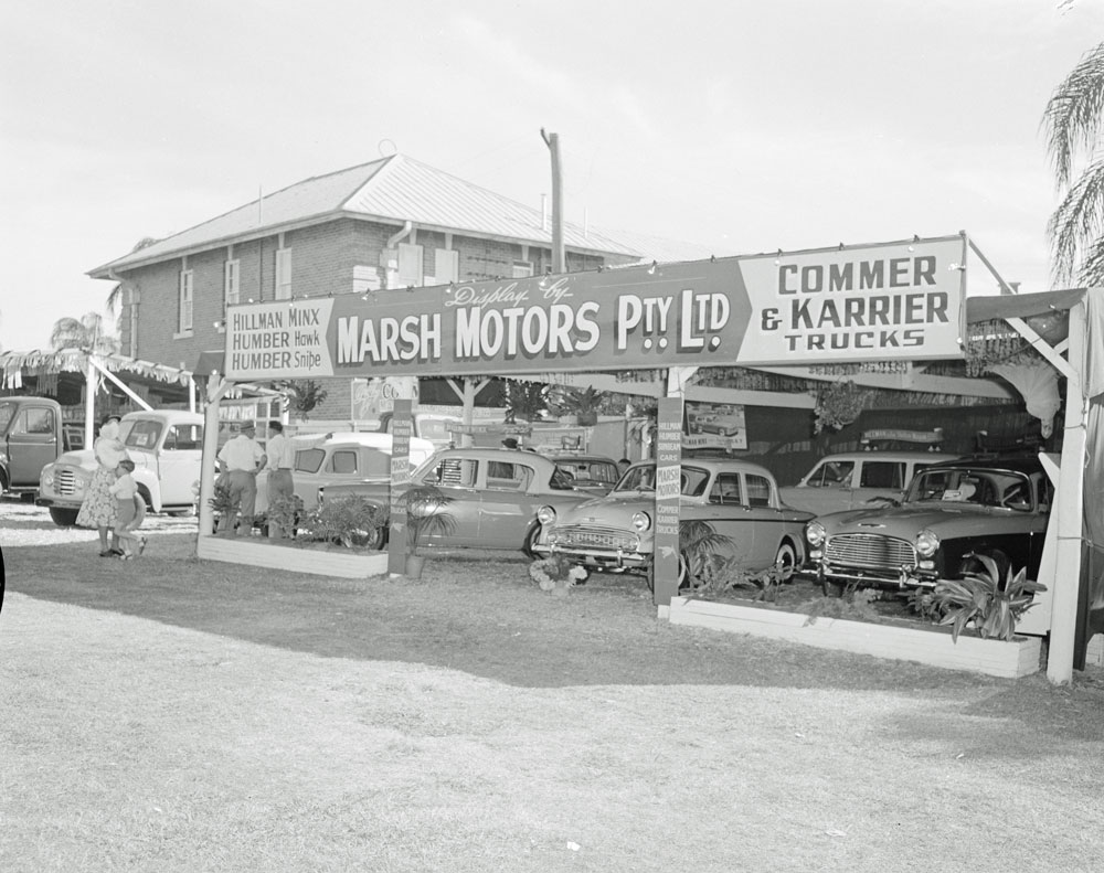 Marsh Motors display, Ipswich Show, Ipswich, 1958