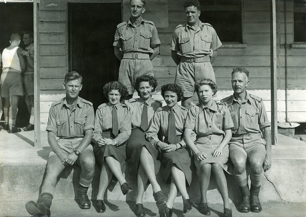 Group of Service personnel, 'A' Sub. HQ. Australian Kit Store, Ipswich, early 1940s