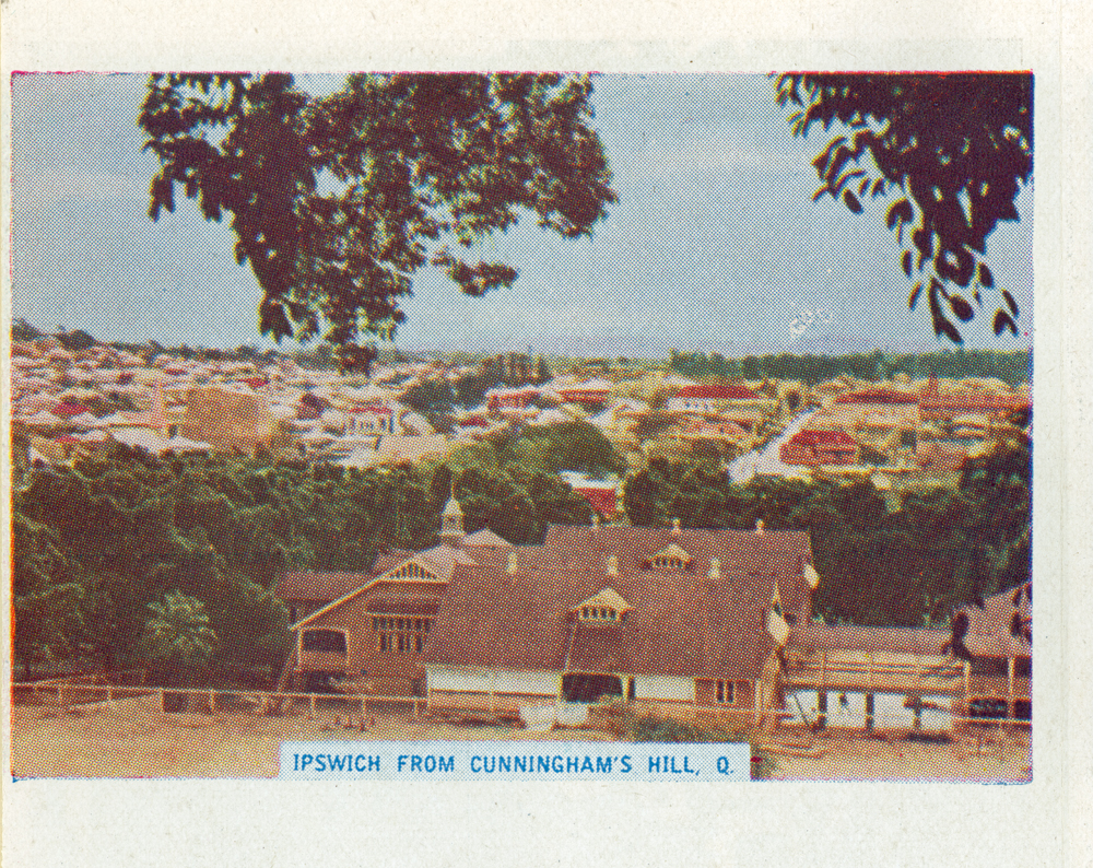 Postcard of Ipswich from Cunninghams Hill, 1940s