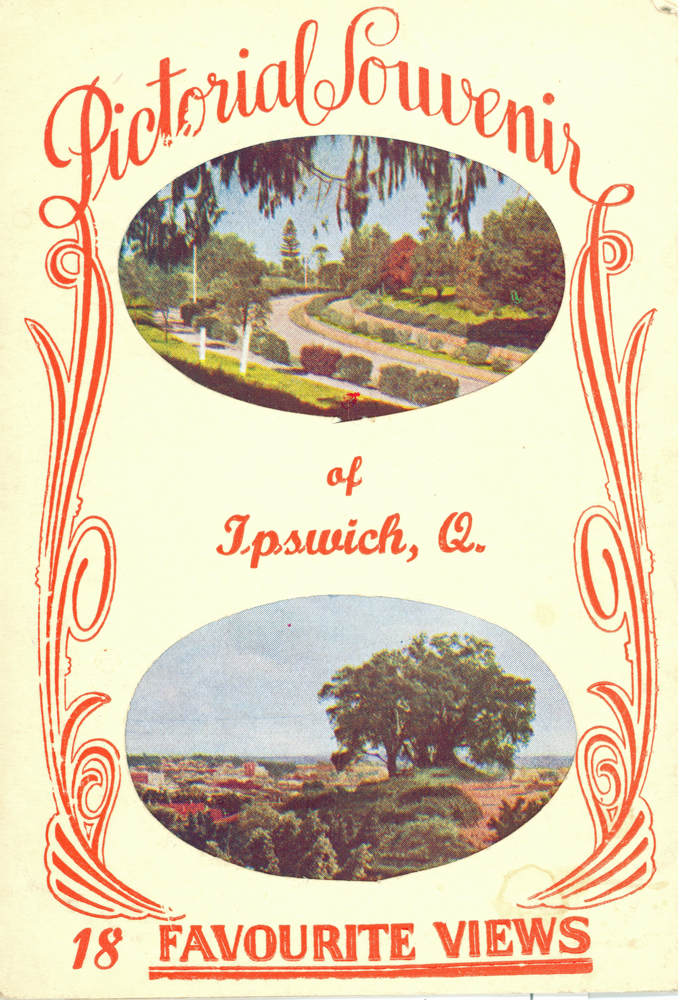 Postcard cover for 'Pictorial Souvenir of Ipswich, Q.', early 1940s