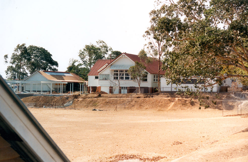 Rear of Ipswich West State School from Kennedy Street, West Ipswich, 1991