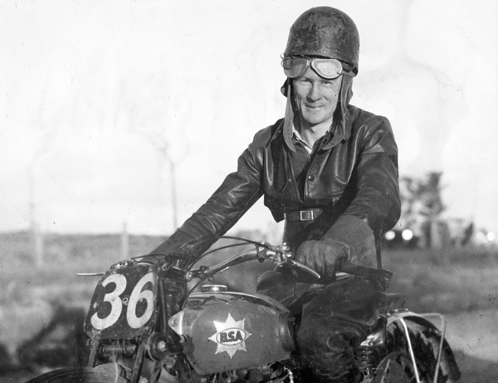 Motorcyclist, George Reid, 1940s