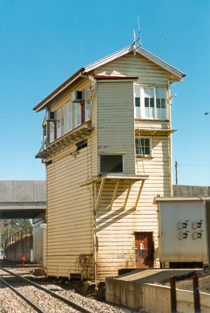 Signal box at Ipswich Railway Station, Ipswich, 1991
