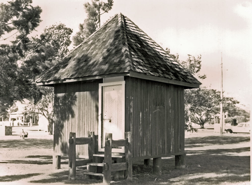 Vintage dairy relocated to Rosewood Scrub Historical Society land, Edmond Street, Marburg, Ipswich, 1988