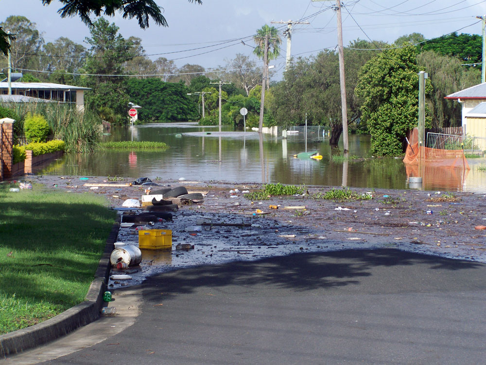Janet Street, aftermath of flood, North Booval, Ipswich, 2011