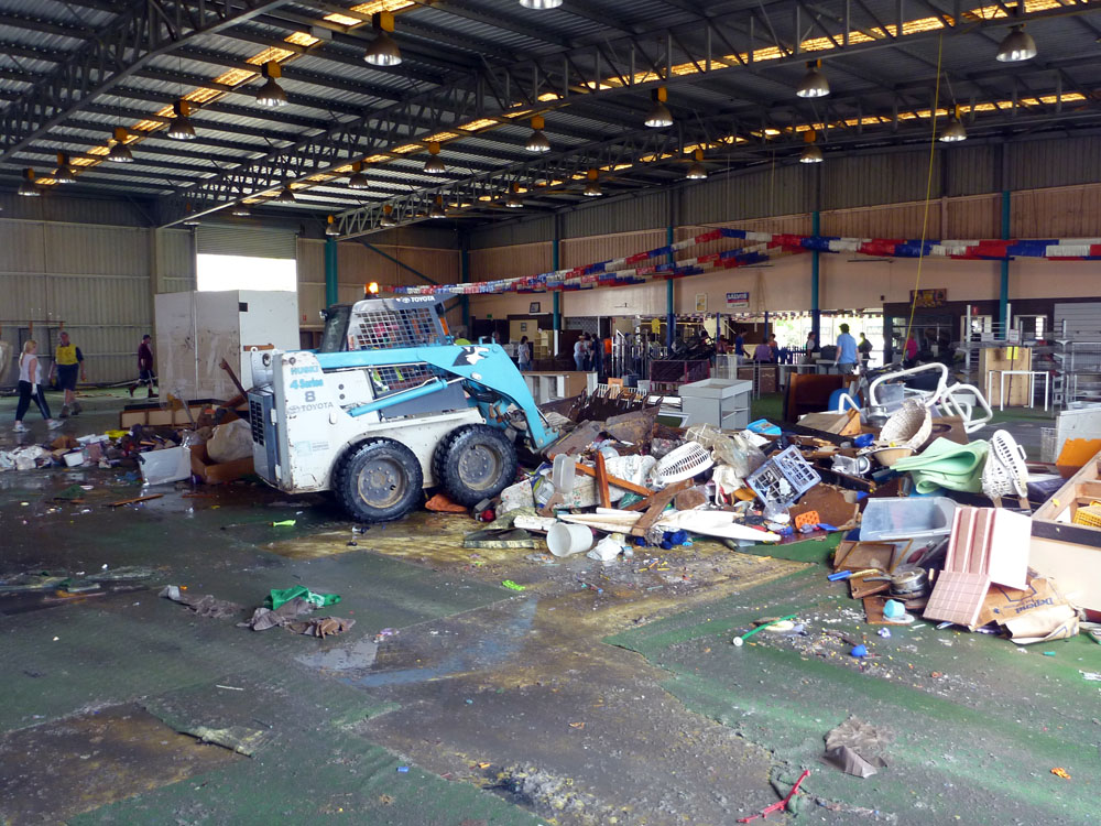 Flood damage at the Salvation Army store in Bundamba, Ipswich, 2011