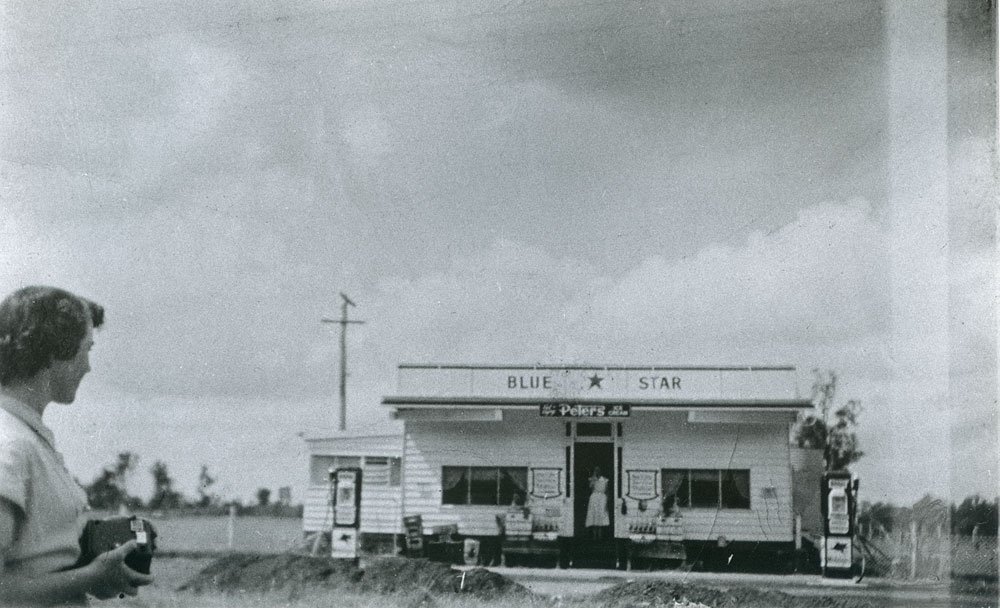 Blue Star Service Station, on Warrego Highway prior to opening, Blacksoil, Ipswich, 1953