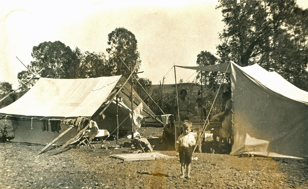 Camping grounds on property at the junction of Bremer and Brisbane Rivers, Ipswich, c.1934
