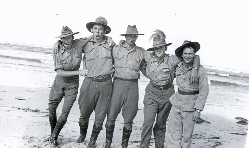 Members of the Australian Light Horse Regiment at a camp during 1942-1945