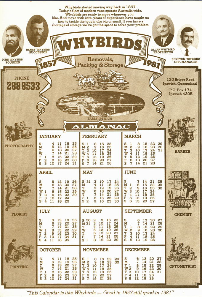 Whybird's Almanac, Ipswich, 1981