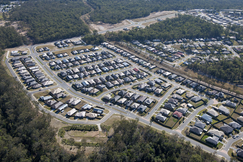 Section of housing estate, Brassall, Ipswich, 2012