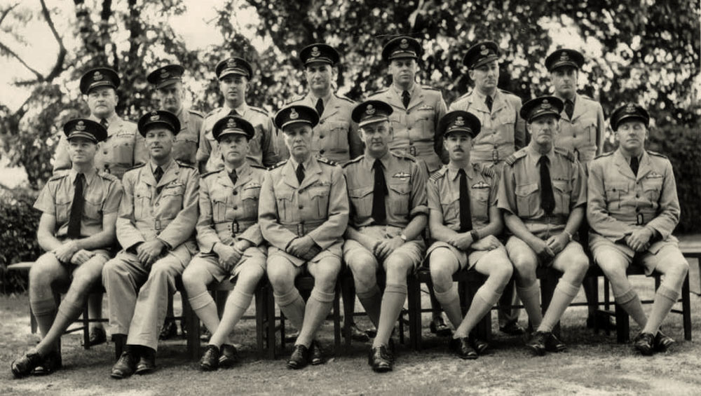 Personnel from Amberley Air Force Base at the retirement of Group Captain Eric Douglas, Amberley, Ipswich, 1948