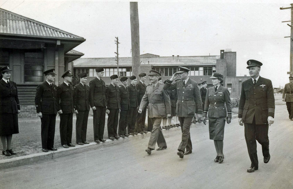 Inspection parade at Amberley Air Force Base, Ipswich, c.1945