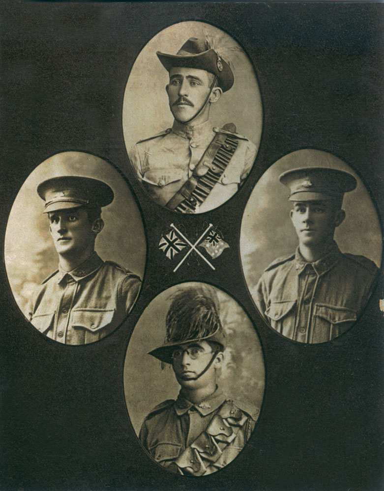 Portrait of the Galligan brothers of Goodna, Ipswich, 1914
